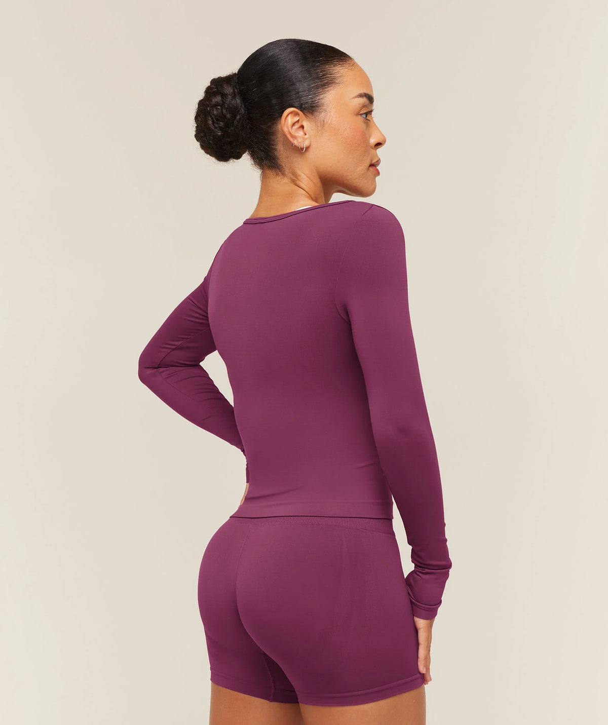 GYMSHARK - Everyday Seamless Wide Neck Long Sleeve Top