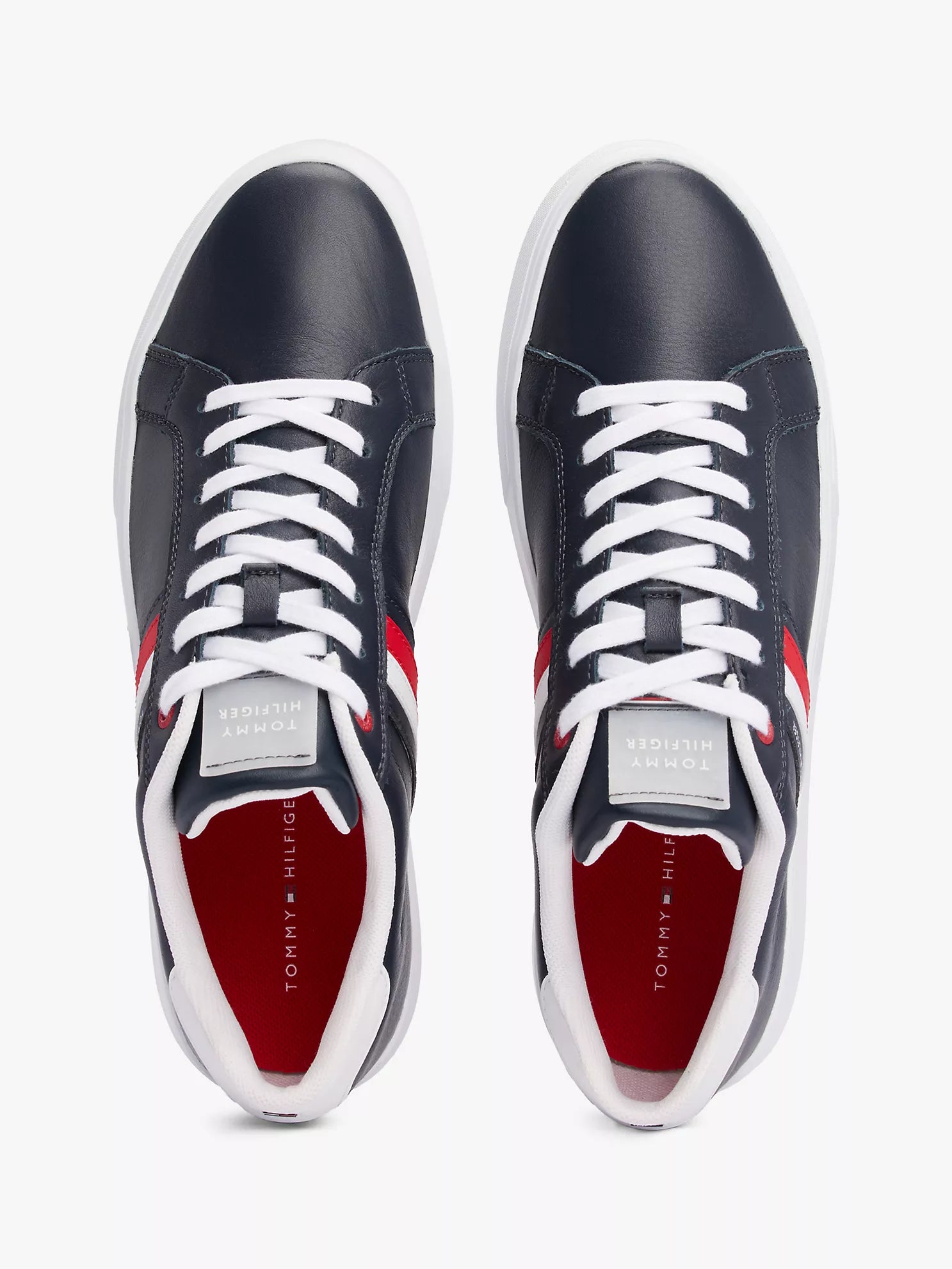 Tommy Hilfiger - Stripe Leather Cupsole Sneaker