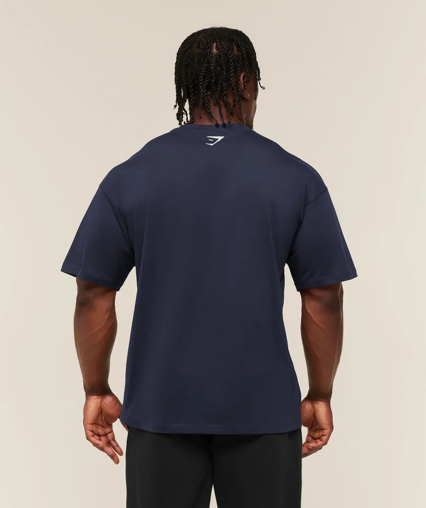 GYMSHARK - Faded Collegiate Graphic T-Shirt