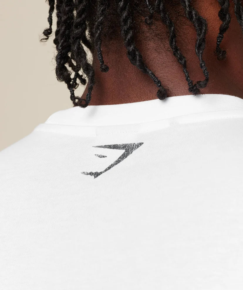 GYMSHARK - Faded Collegiate Graphic T-Shirt