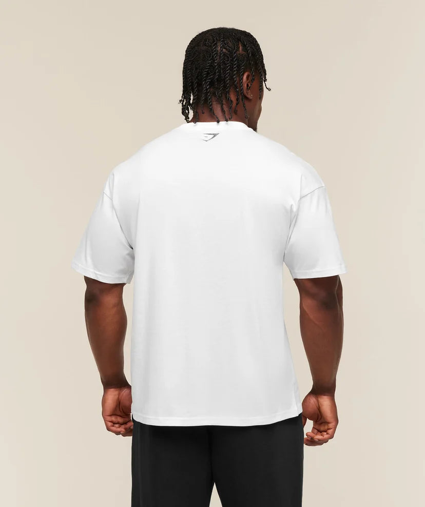GYMSHARK - Faded Collegiate Graphic T-Shirt