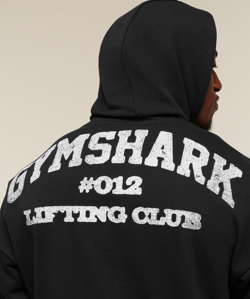 GYMSHARK - Faded Collegiate Graphic Hoodie