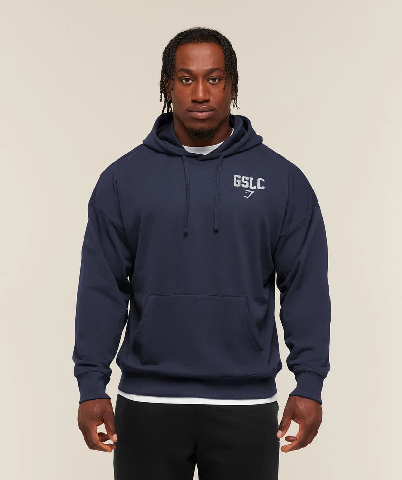 GYMSHARK - Faded Collegiate Graphic Hoodie