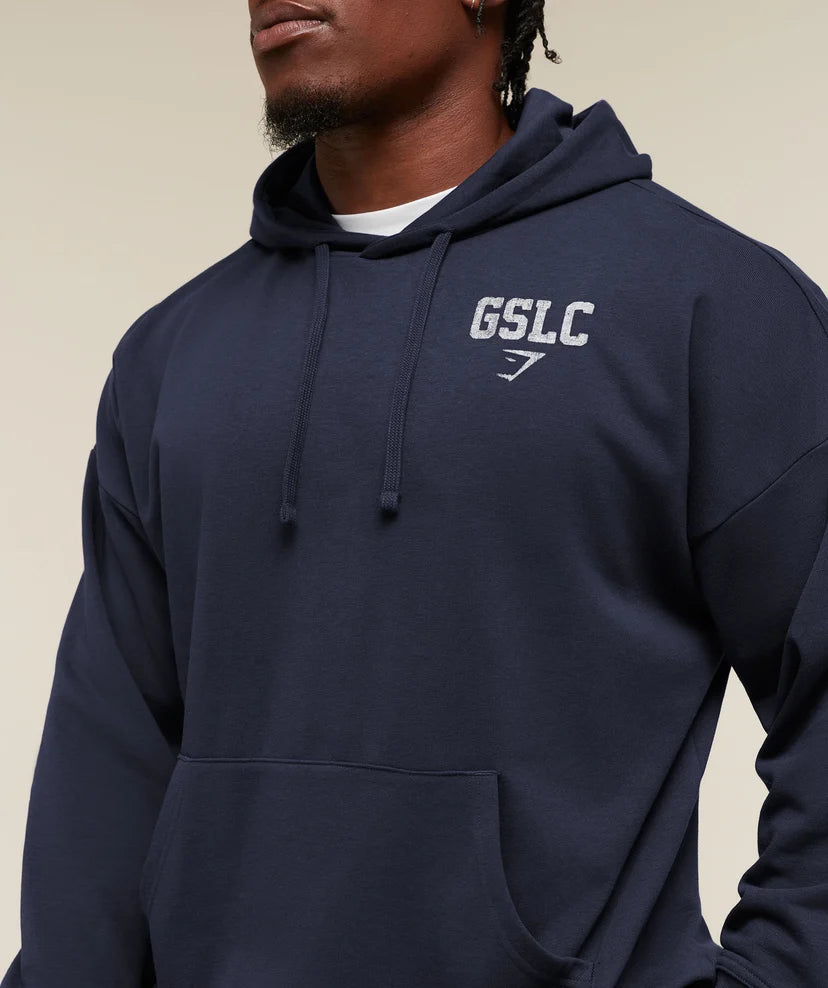 GYMSHARK - Faded Collegiate Graphic Hoodie