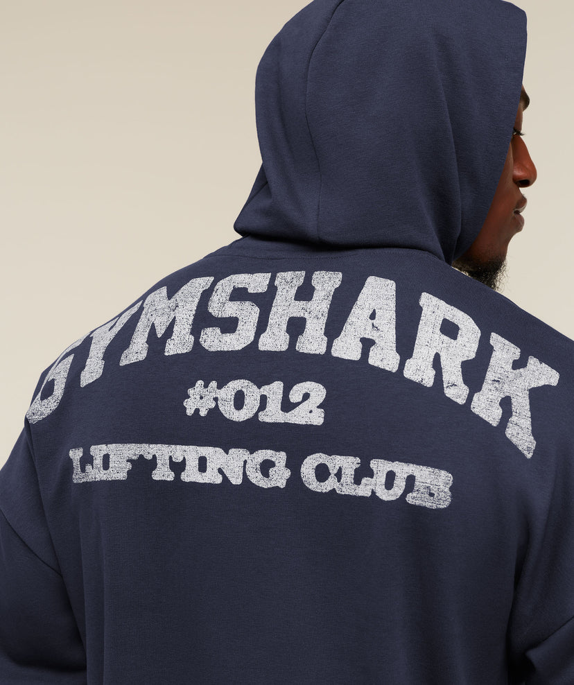 GYMSHARK - Faded Collegiate Graphic Hoodie