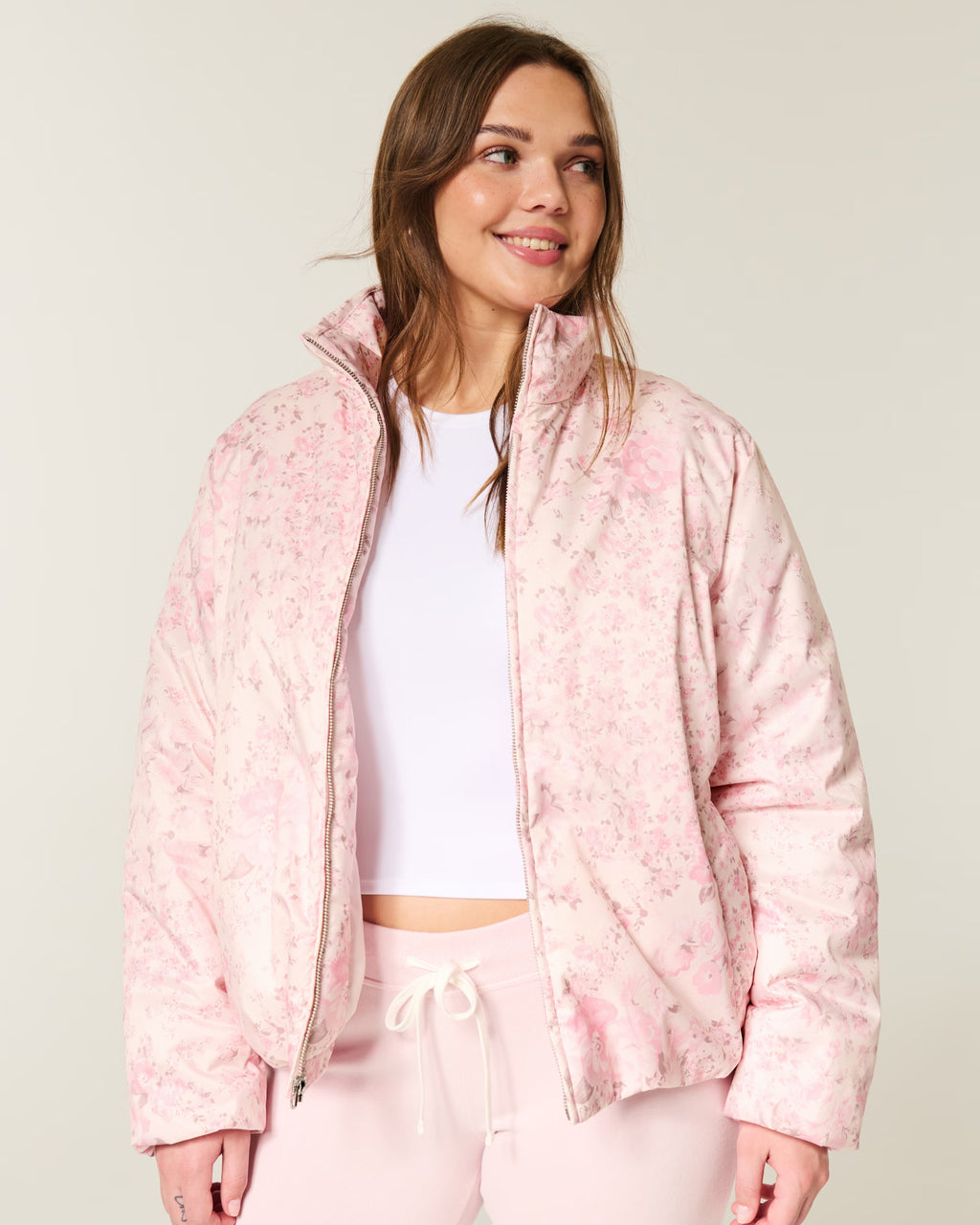 Hollister- Zip-Up Puffer Jacket