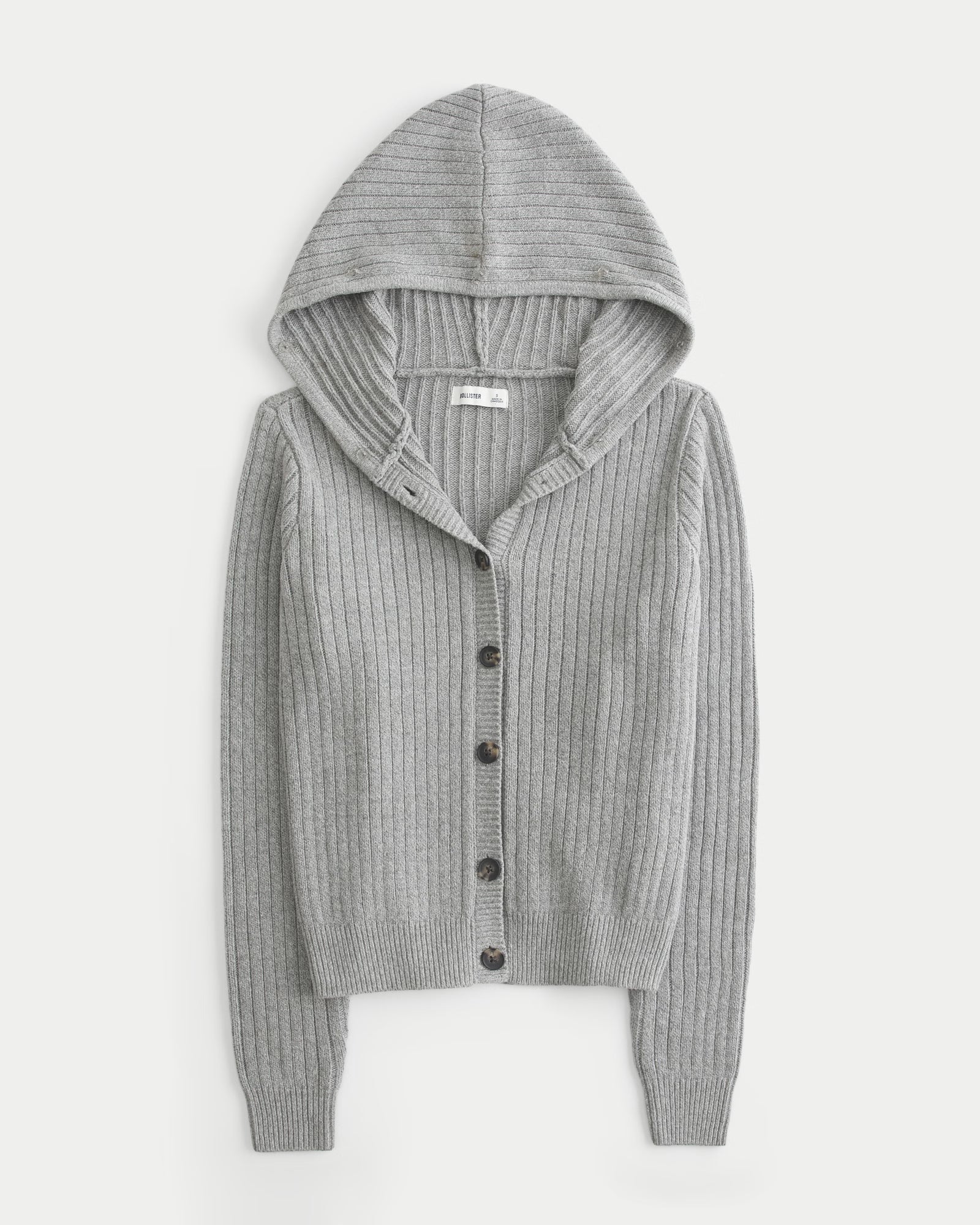 Hollister - Hooded Faux Fur Trim Cardigan