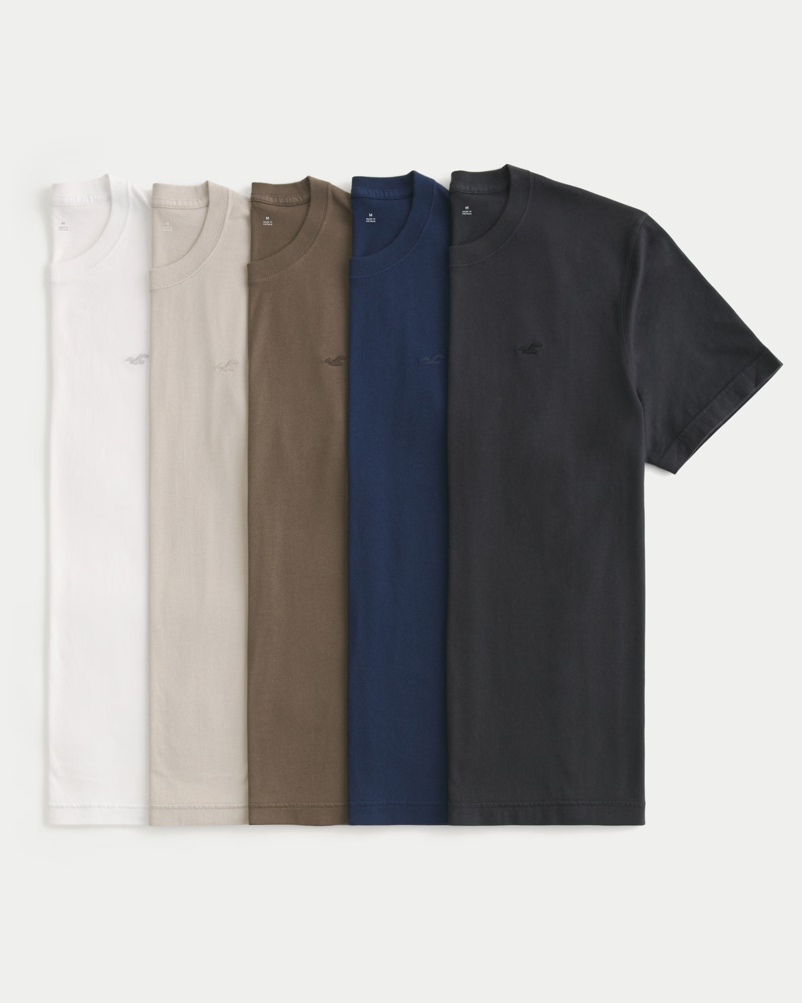 Hollister - Icon Crew T-Shirt 5-Pack IMMEDIATE