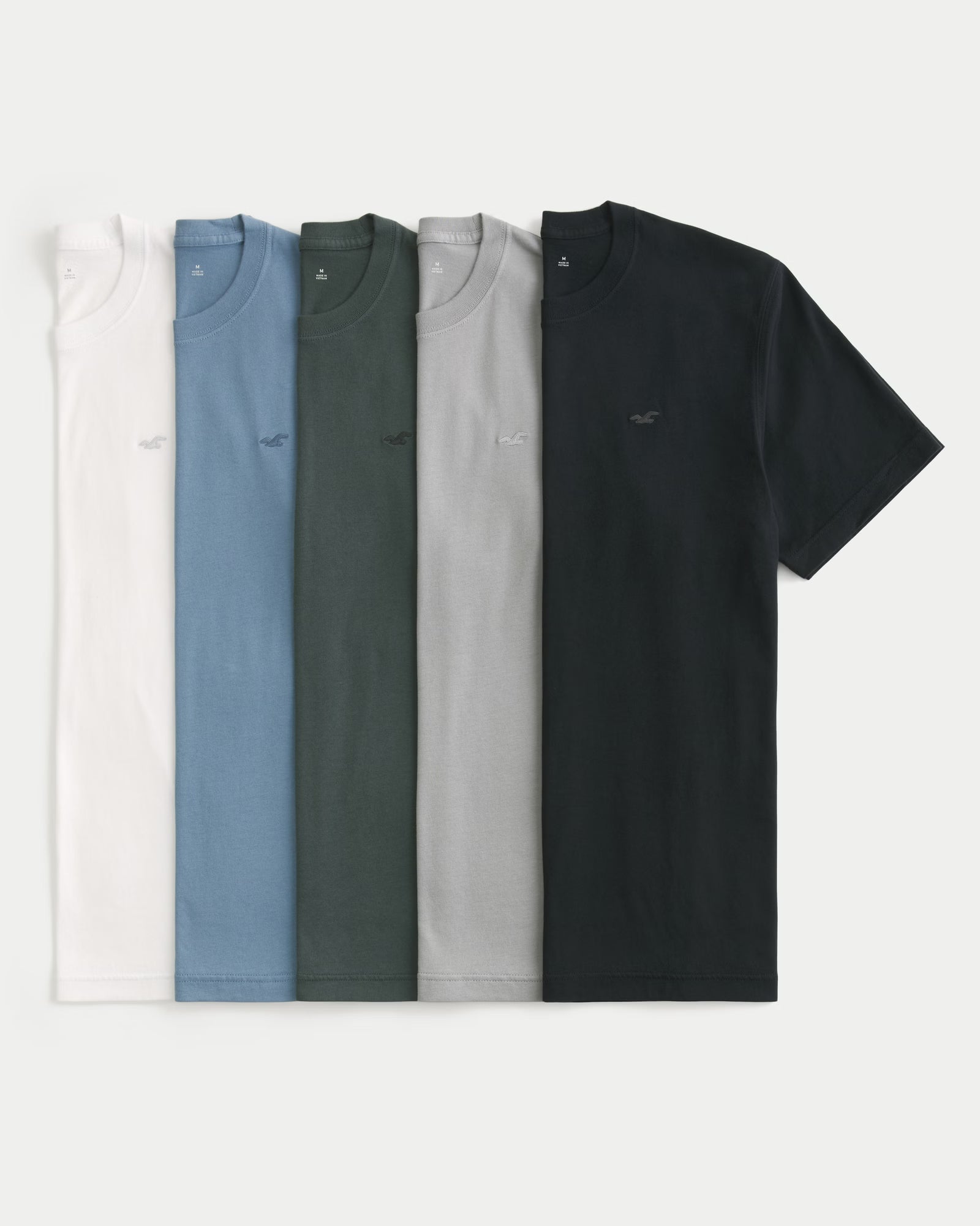 Hollister - Icon Crew T-Shirt 5-Pack IMMEDIATE