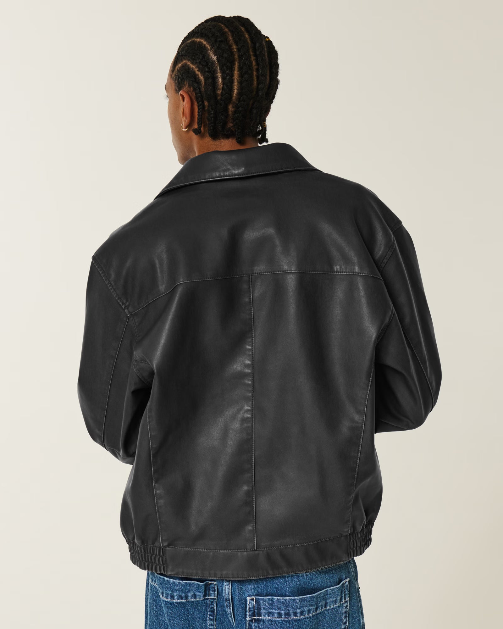 Hollister - Vegan Leather Zip-Up Jacket