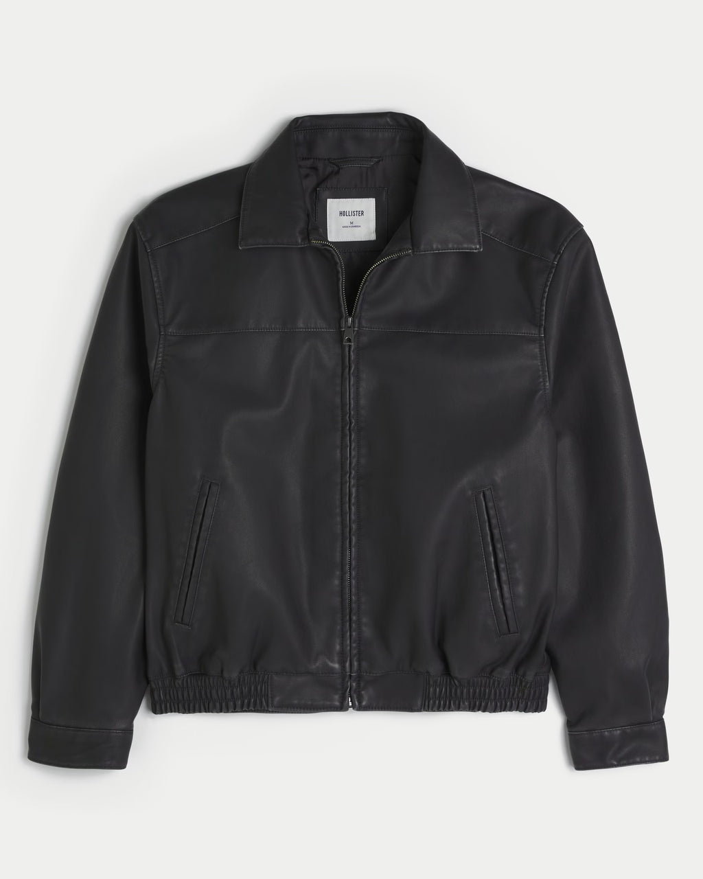 Hollister - Vegan Leather Zip-Up Jacket