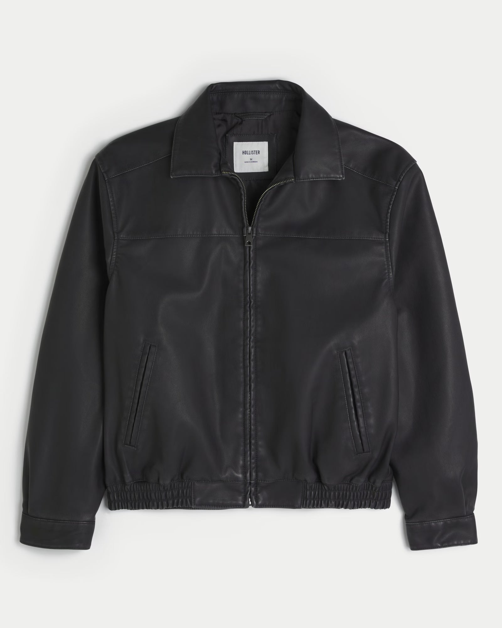 Hollister - Vegan Leather Zip-Up Jacket