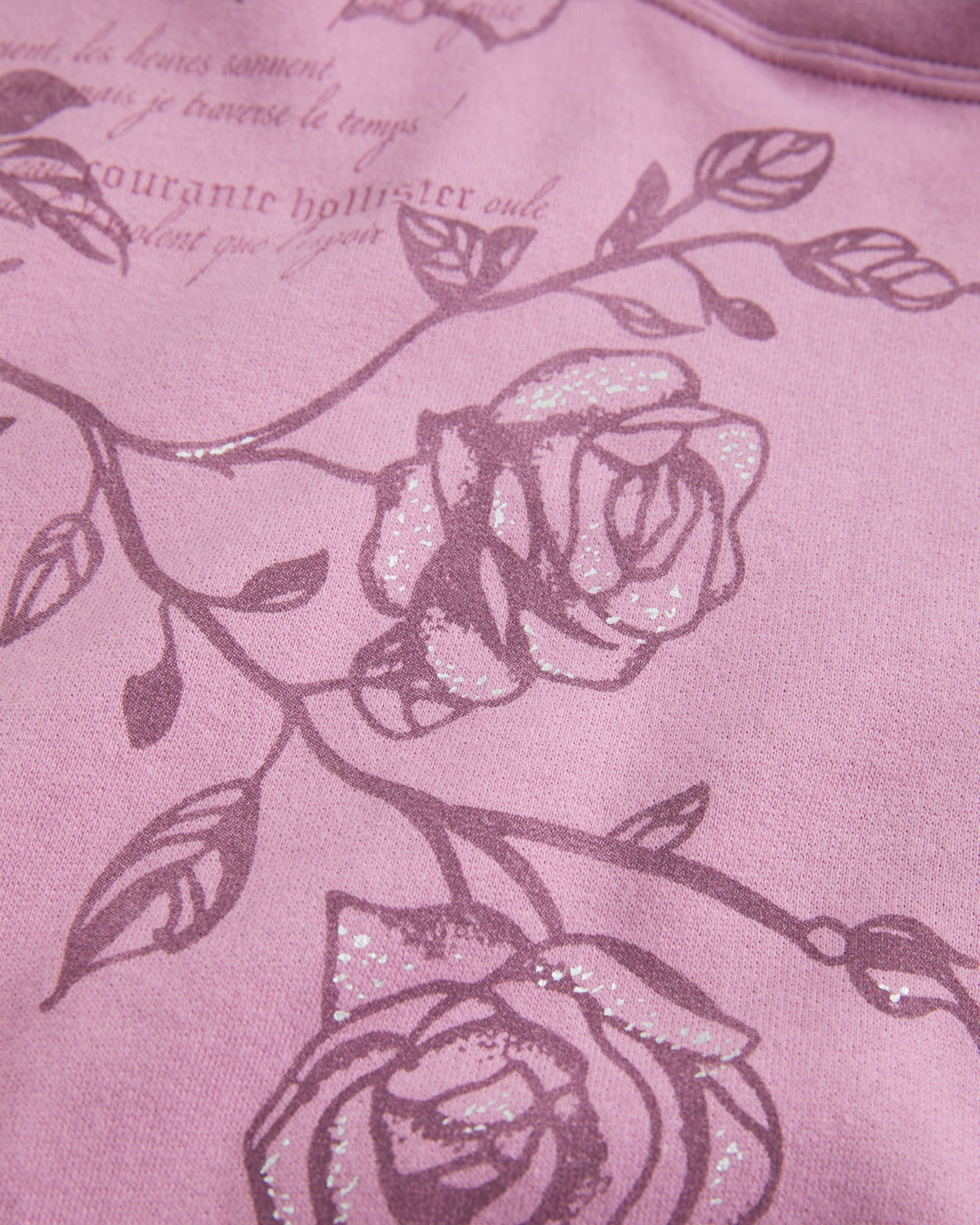 Hollister - Oversized Sparkle Logo Graphic Hoodie