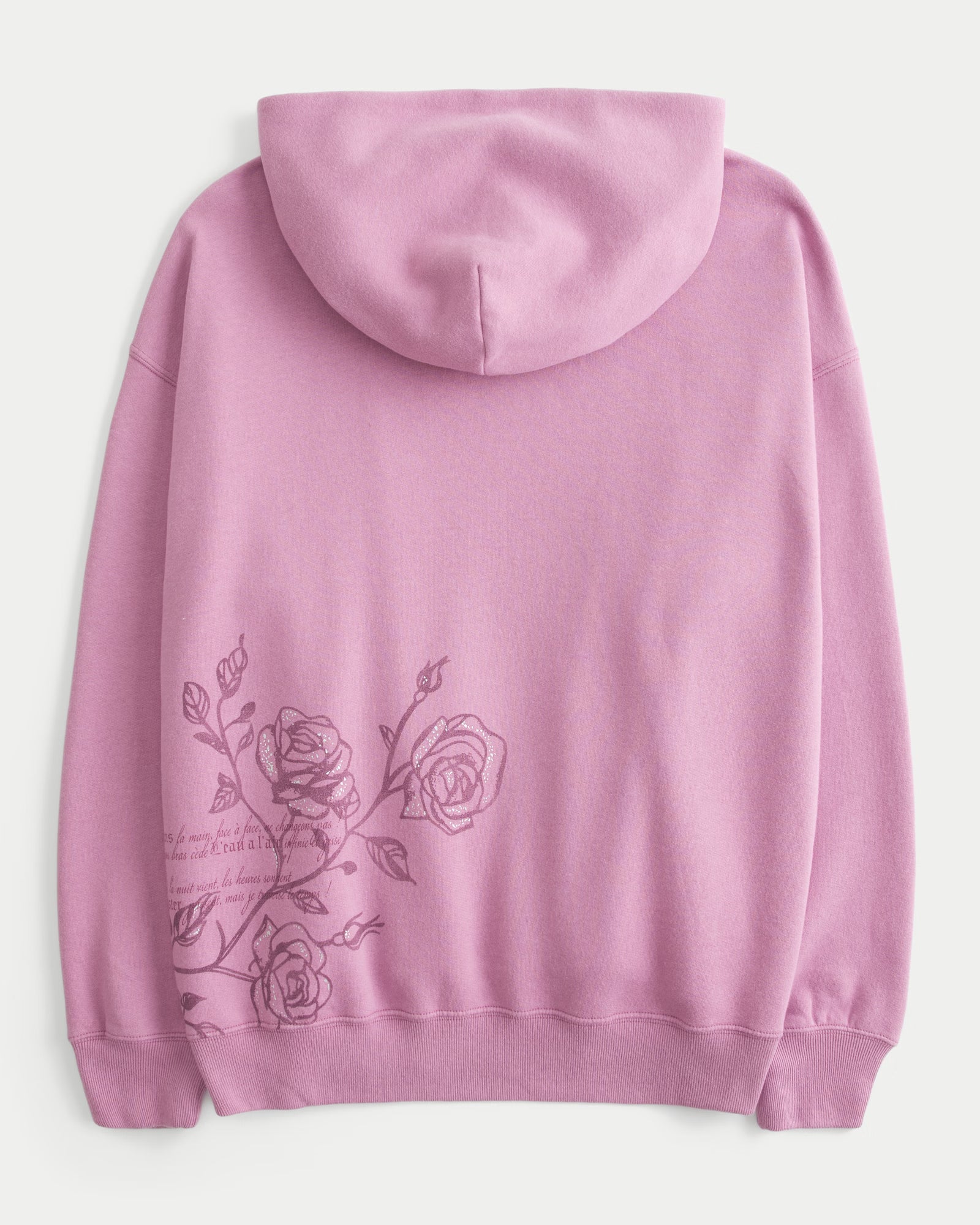 Hollister - Oversized Sparkle Logo Graphic Hoodie