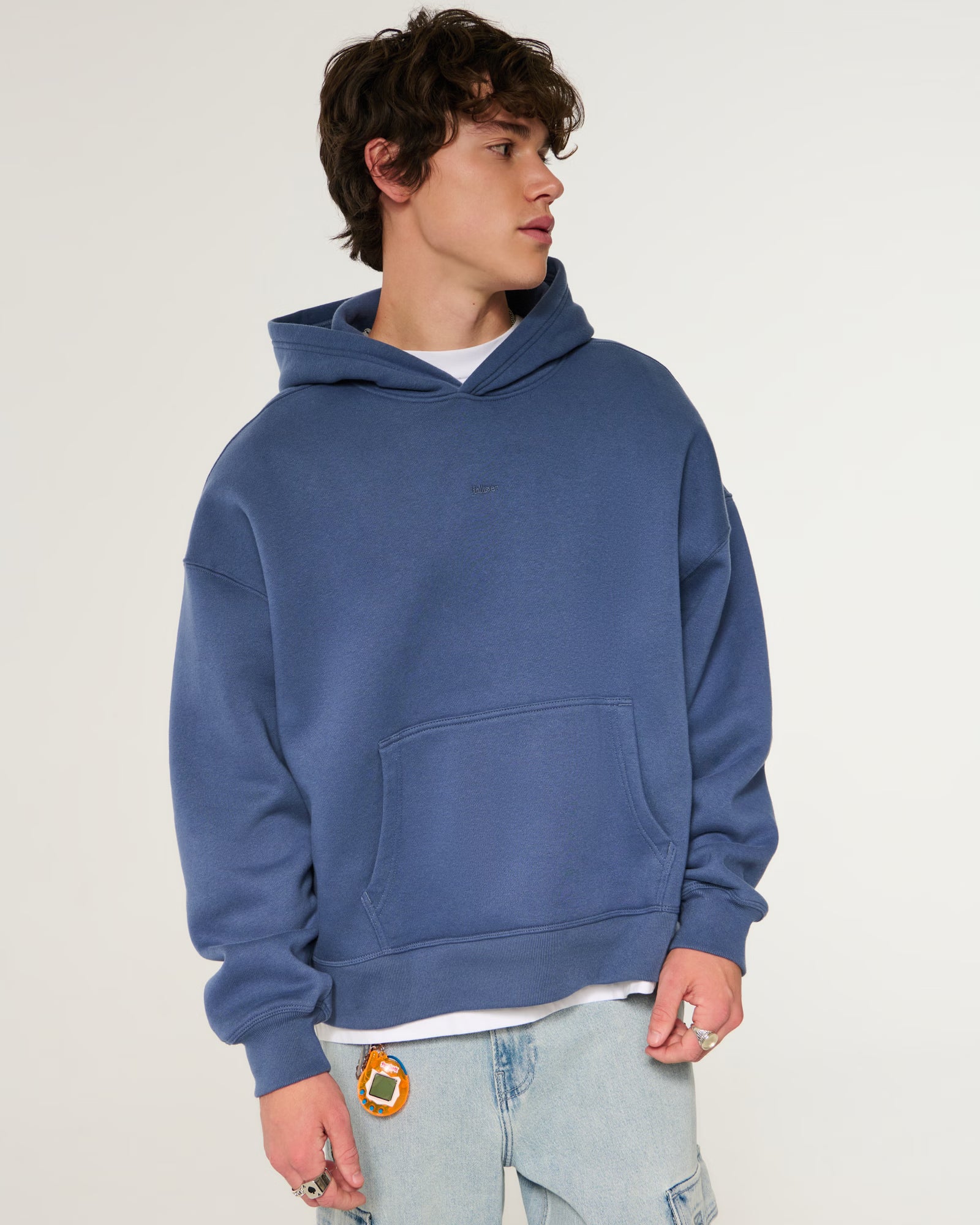 Hollister - Hollister Feel Good Super Boxy Logo Hoodie IMMEDIATE