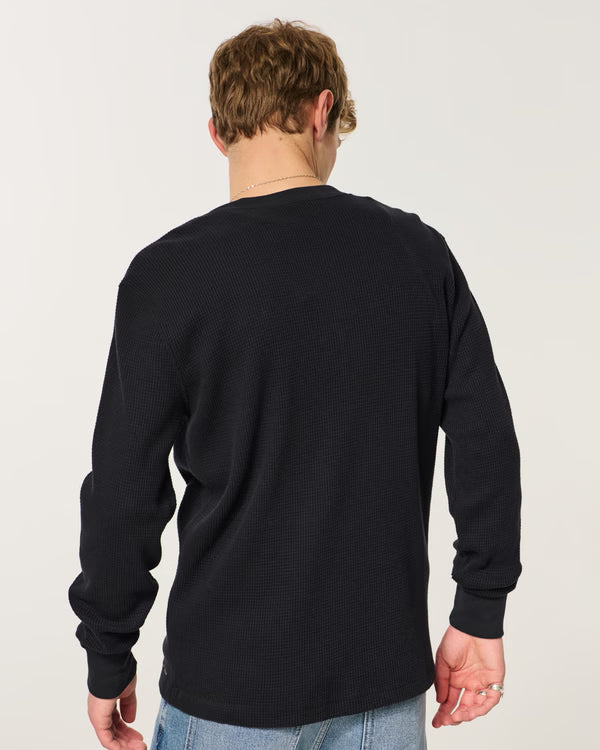 Hollister - Long Sleeve Thermal Henley IMMEDIATE