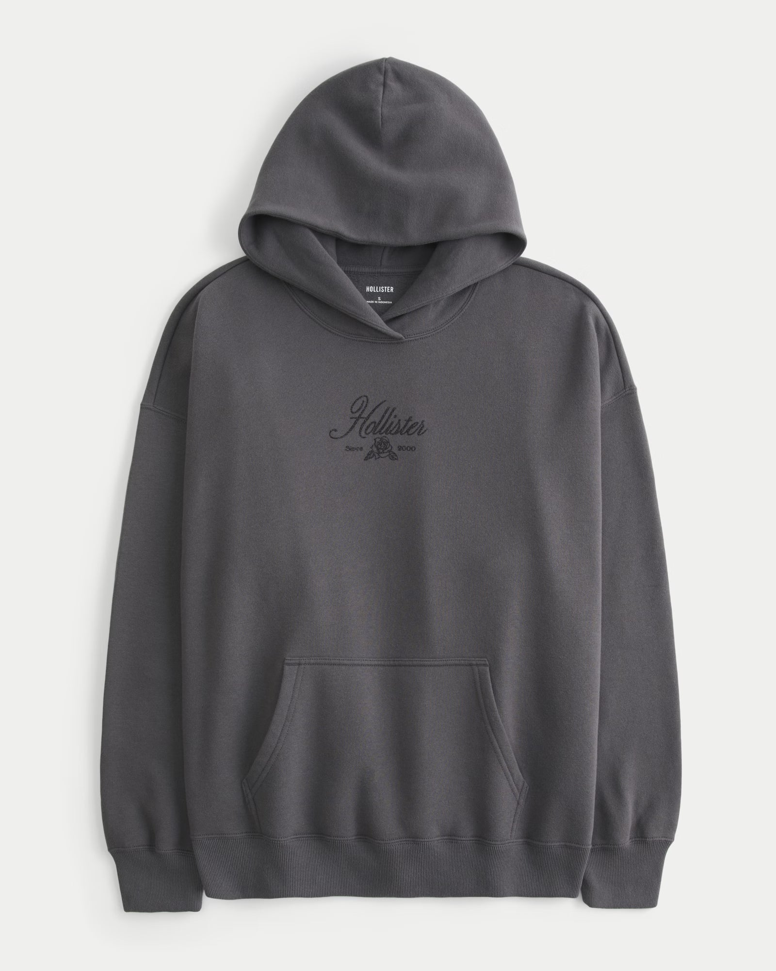 Hollister - Oversized Sparkle Logo Graphic Hoodie