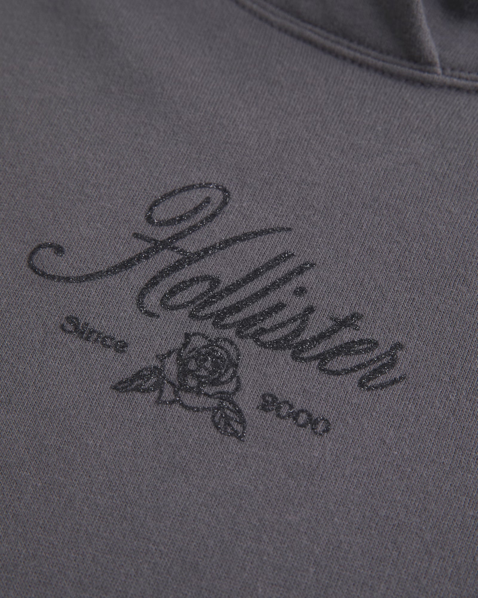 Hollister - Oversized Sparkle Logo Graphic Hoodie