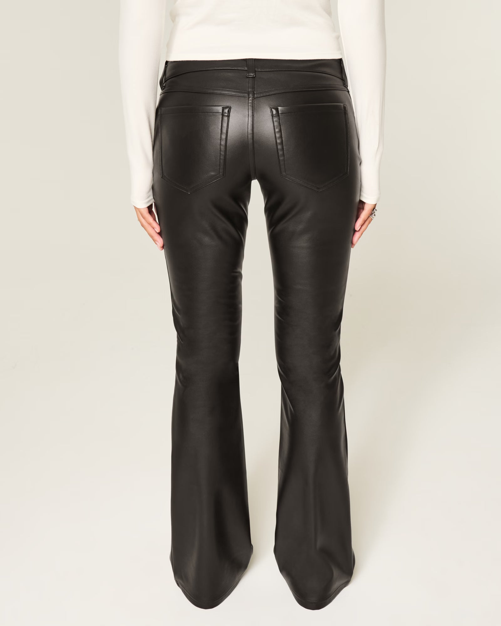 Hollister - Low-Rise Faux Leather Bootcut Pants