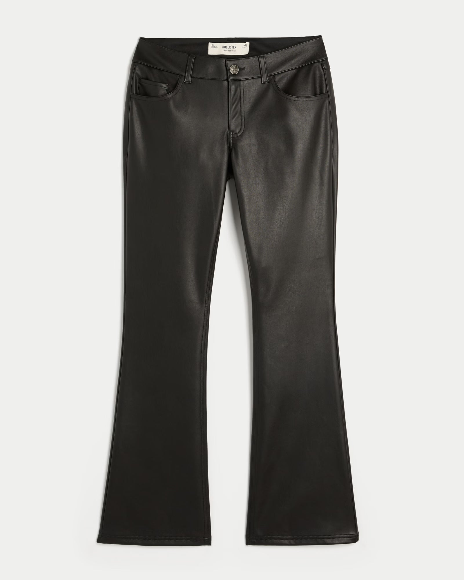 Hollister - Low-Rise Faux Leather Bootcut Pants