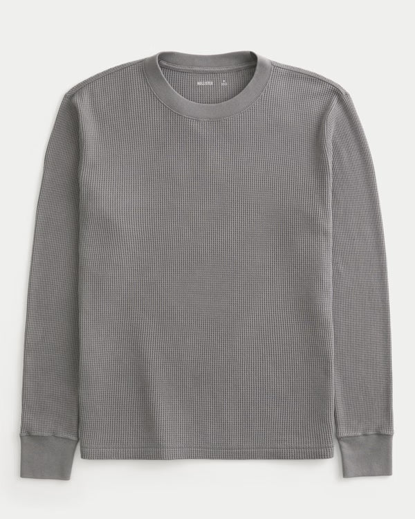 Hollister - Relaxed Thermal Long-Sleeve Crew Shirt