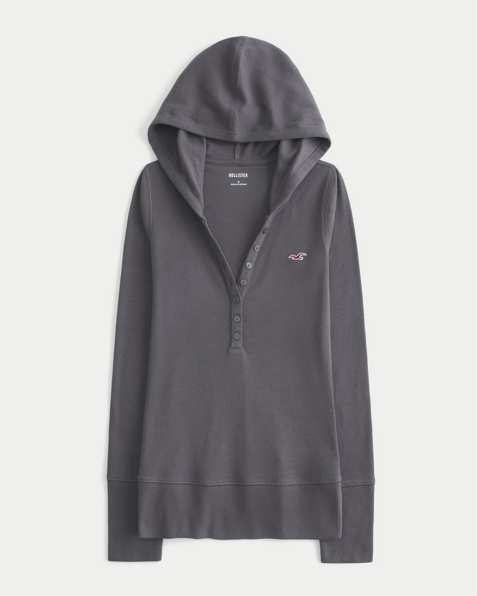 Hollister - Long-Sleeve Hooded Henley