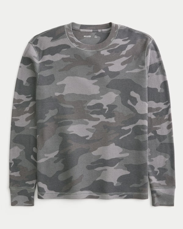 Hollister - Relaxed Thermal Long-Sleeve Crew Shirt