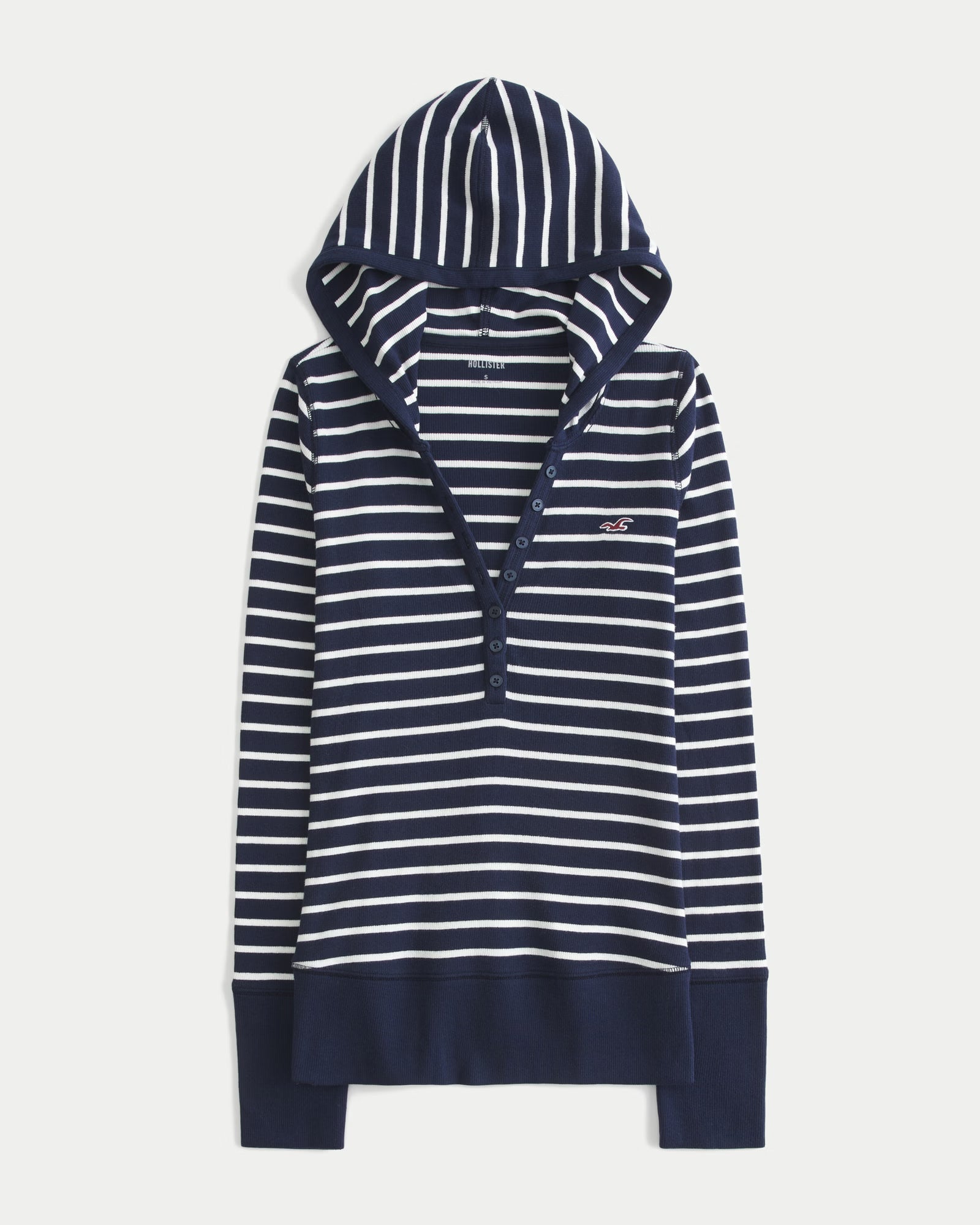 Hollister - Long-Sleeve Hooded Henley