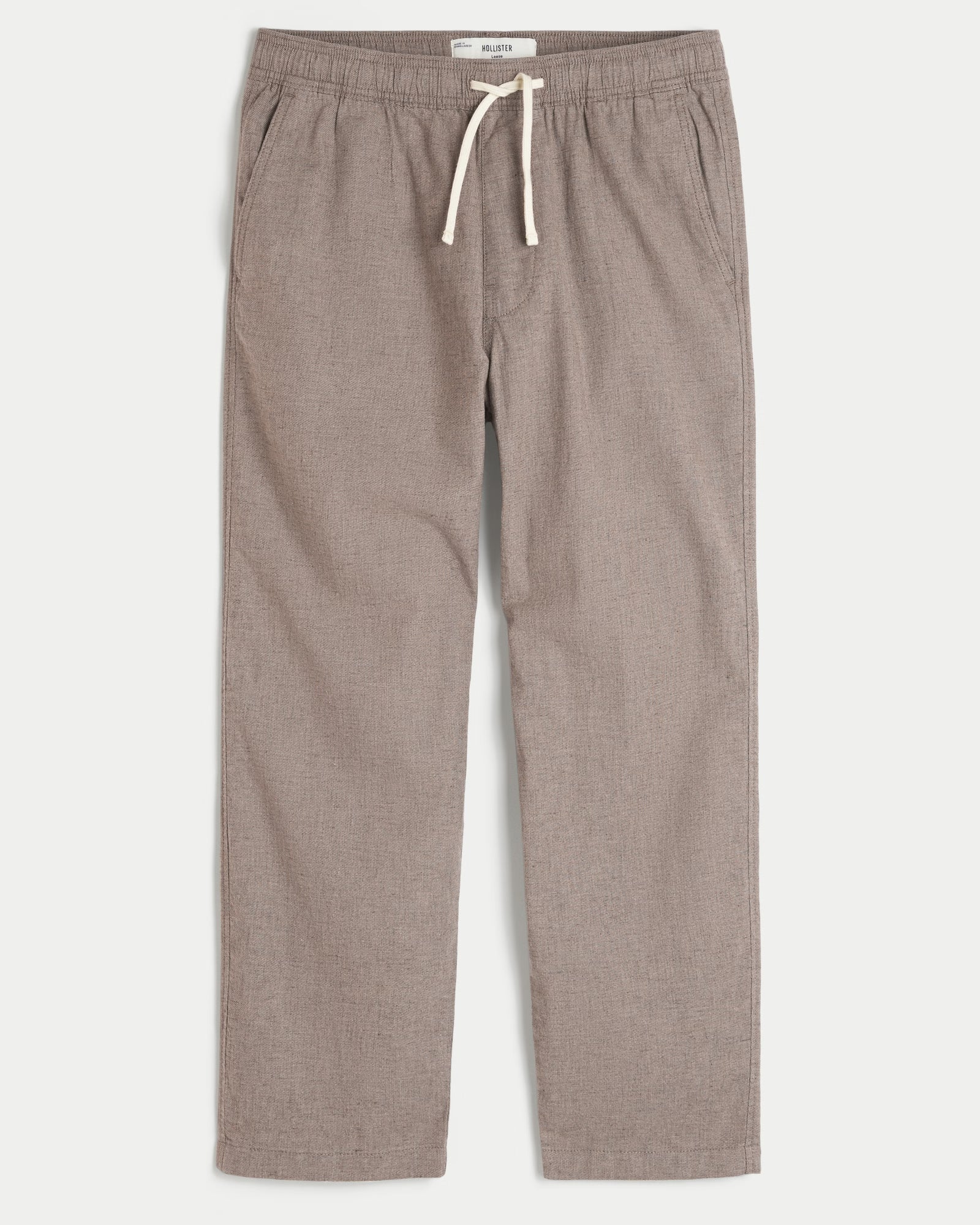 Hollister - Linen-Blend Loose Pull-On Pants IMMEDIATE