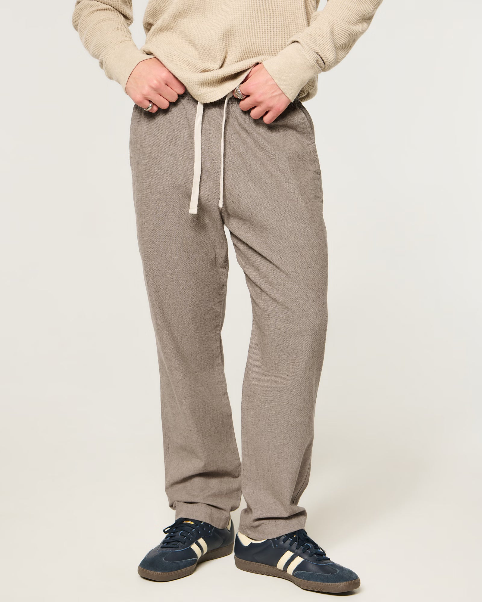 Hollister - Loose Linen-Blend Pull-On Pants