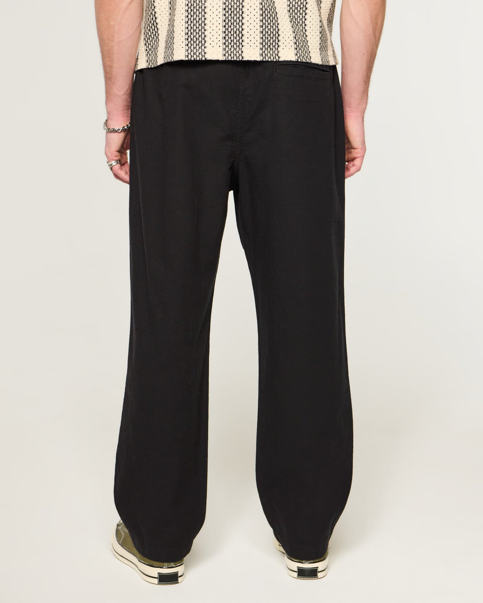 Hollister - Loose Linen-Blend Pull-On Pants