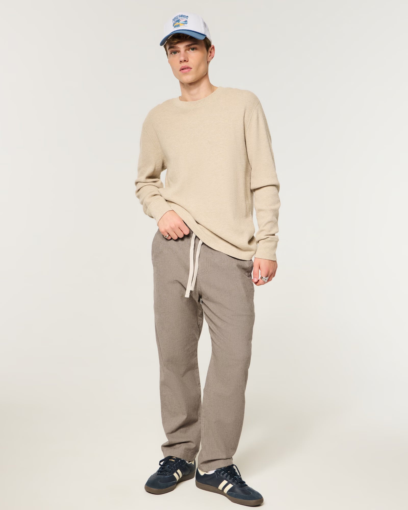 Hollister - Loose Linen-Blend Pull-On Pants