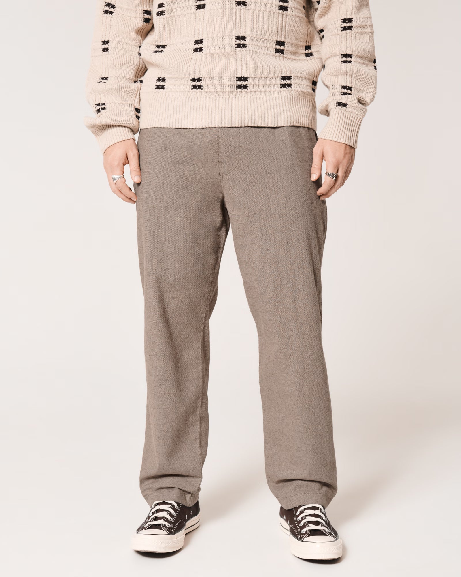 Hollister - Linen-Blend Loose Pull-On Pants IMMEDIATE