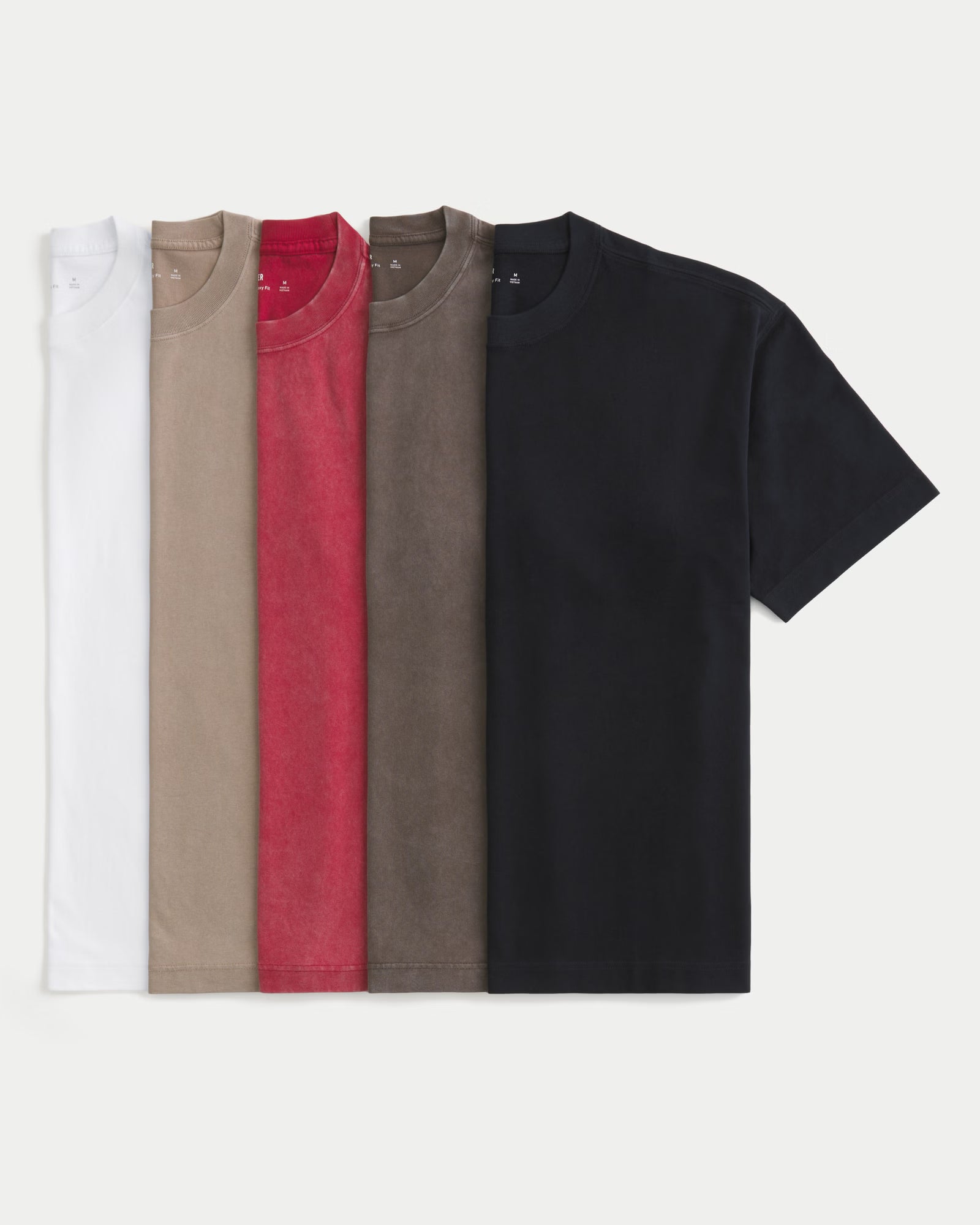 Hollister - Boxy Heavyweight Crew T-Shirt 5-Pack