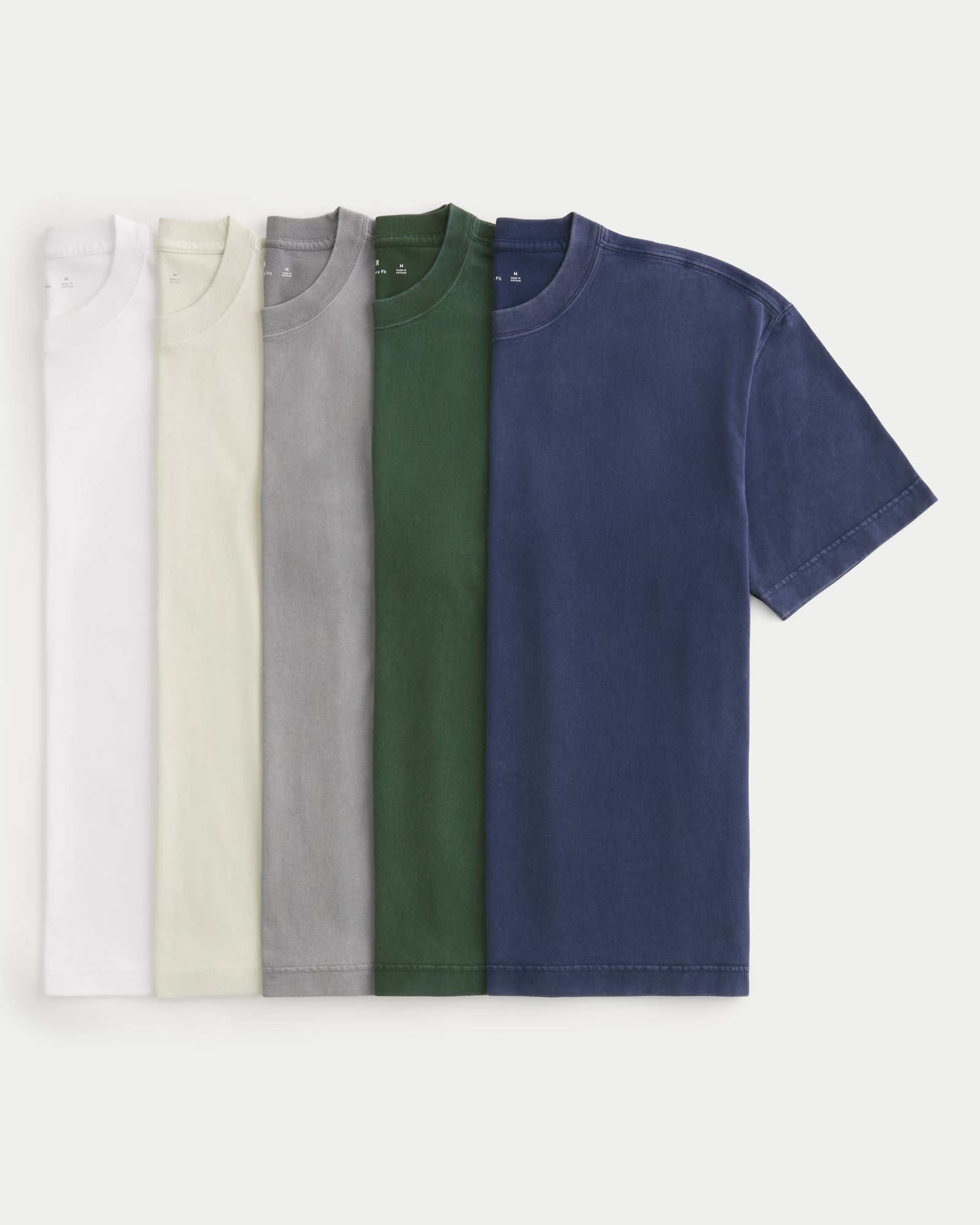 Hollister - Boxy Heavyweight Crew T-Shirt 5-Pack
