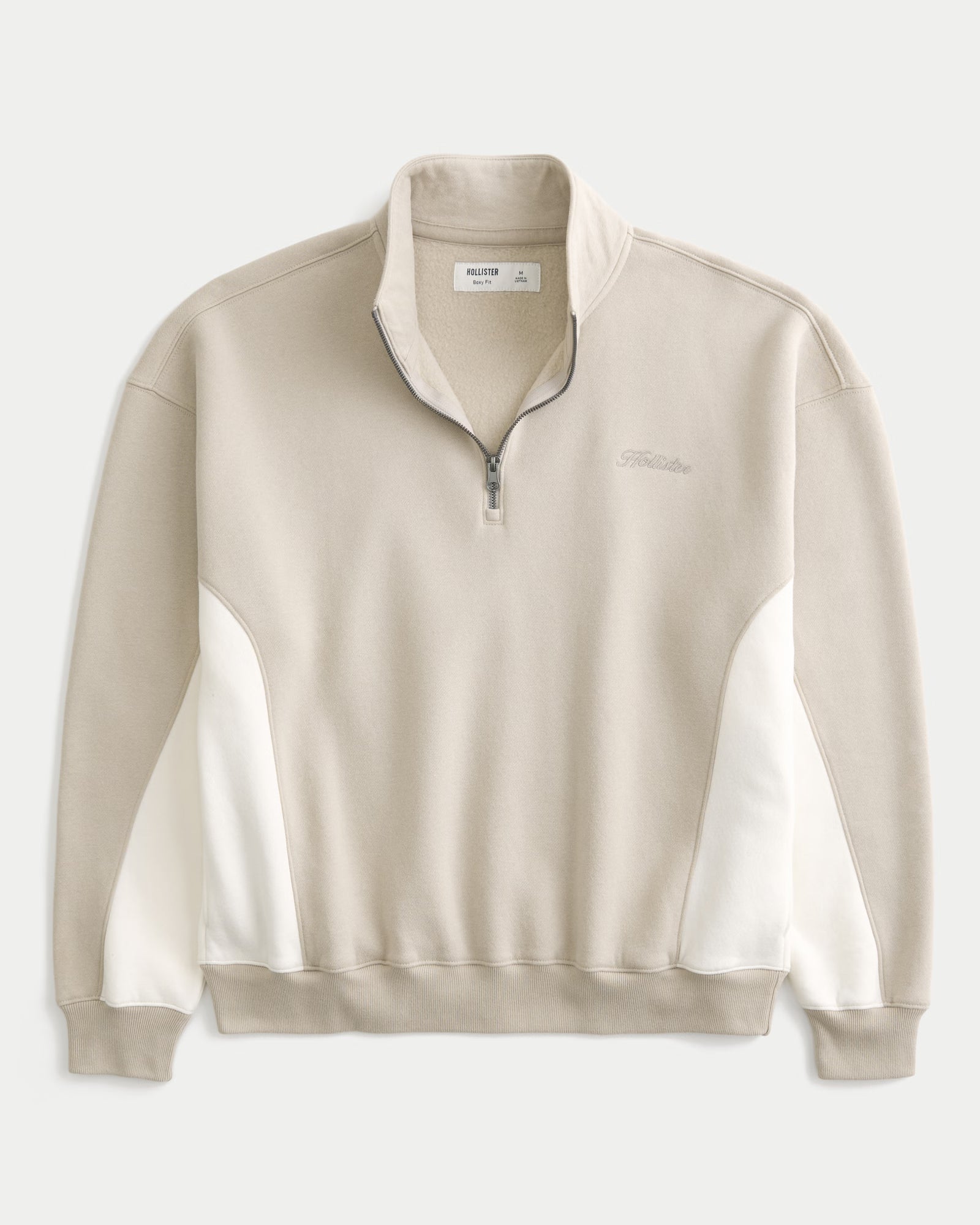 Hollister - Boxy Logo Quarter-Zip Sweatshirt