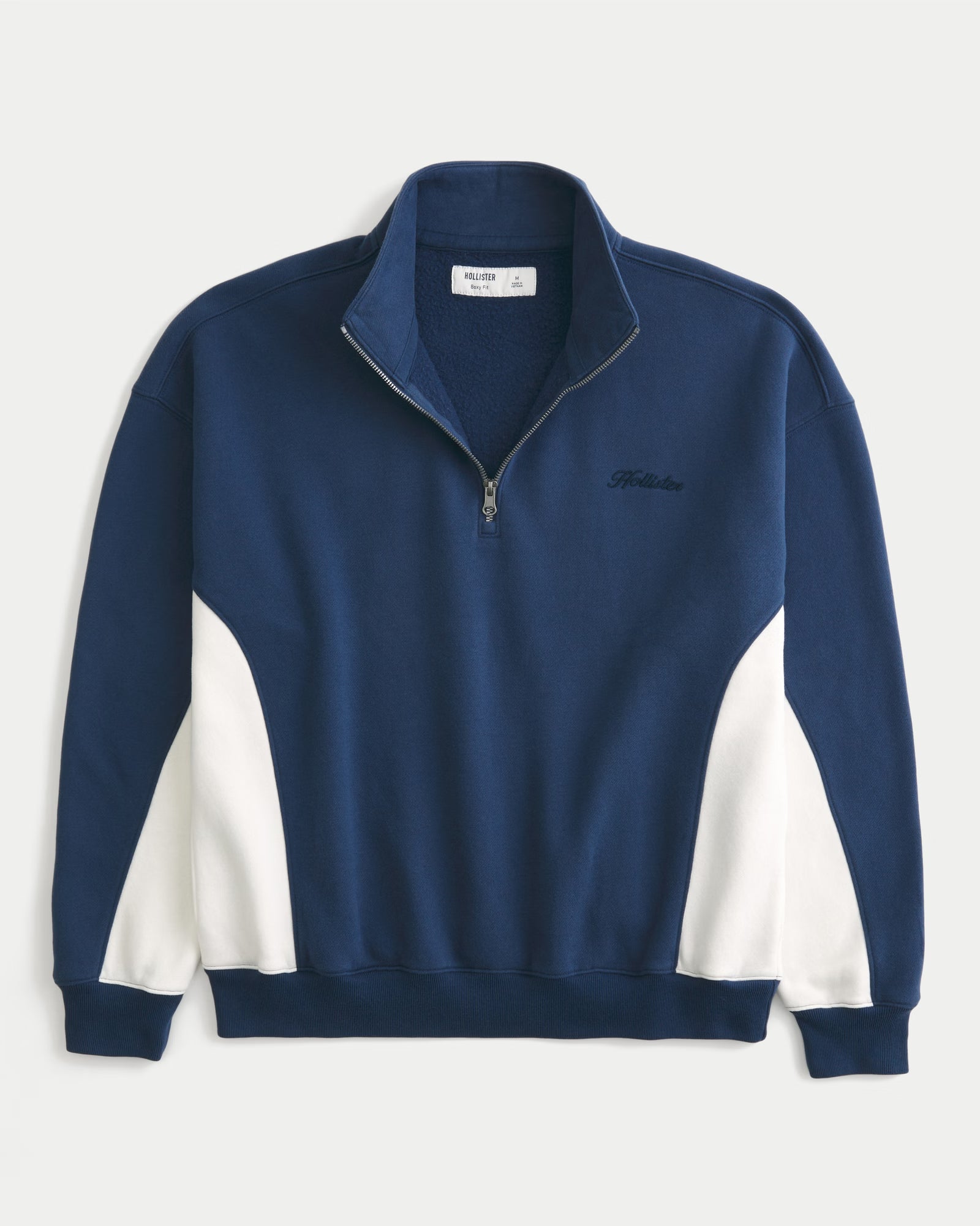 Hollister - Boxy Logo Quarter-Zip Sweatshirt