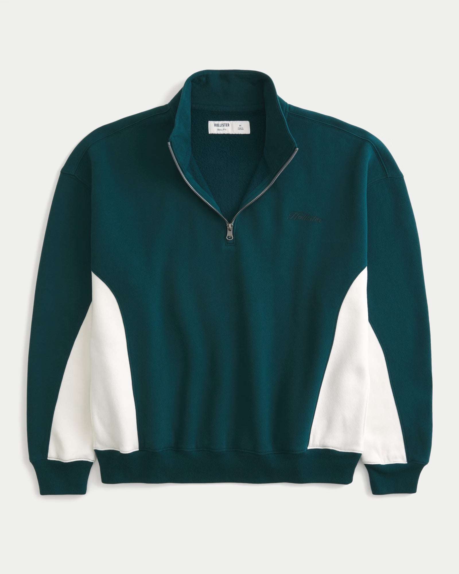 Hollister - Boxy Logo Quarter-Zip Sweatshirt