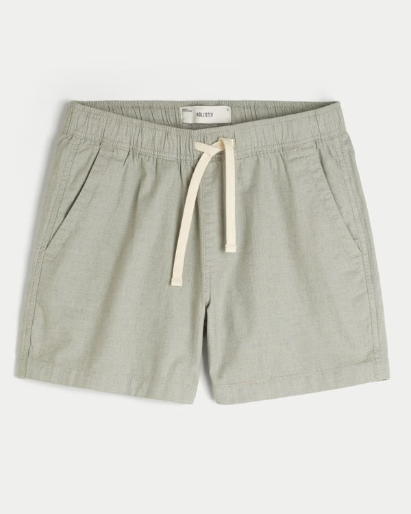 Hollister - Mid-Thigh Seersucker Pull-On Shorts