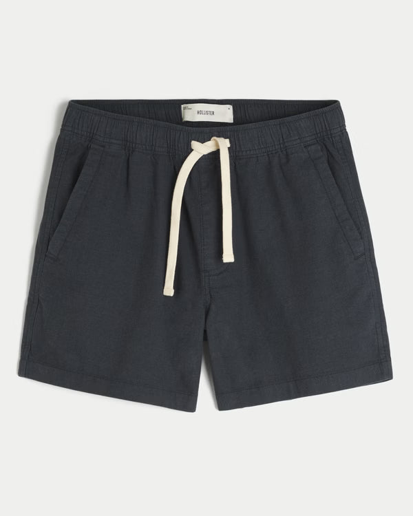 Hollister - Mid-Thigh Seersucker Pull-On Shorts