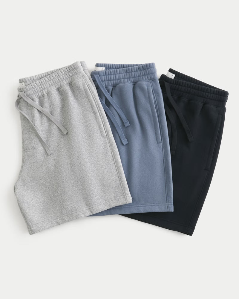 Hollister - Above-the-Knee Baggy Fleece Shorts 3-Pack