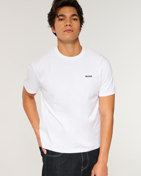 Hollister - Relaxed HeavyWeight Cotton Logo Crew T Shirt