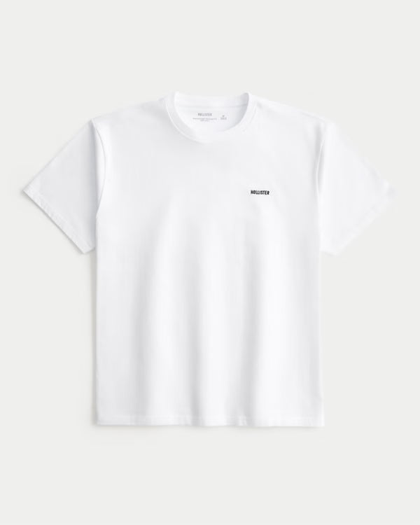 Hollister - Relaxed HeavyWeight Cotton Logo Crew T Shirt