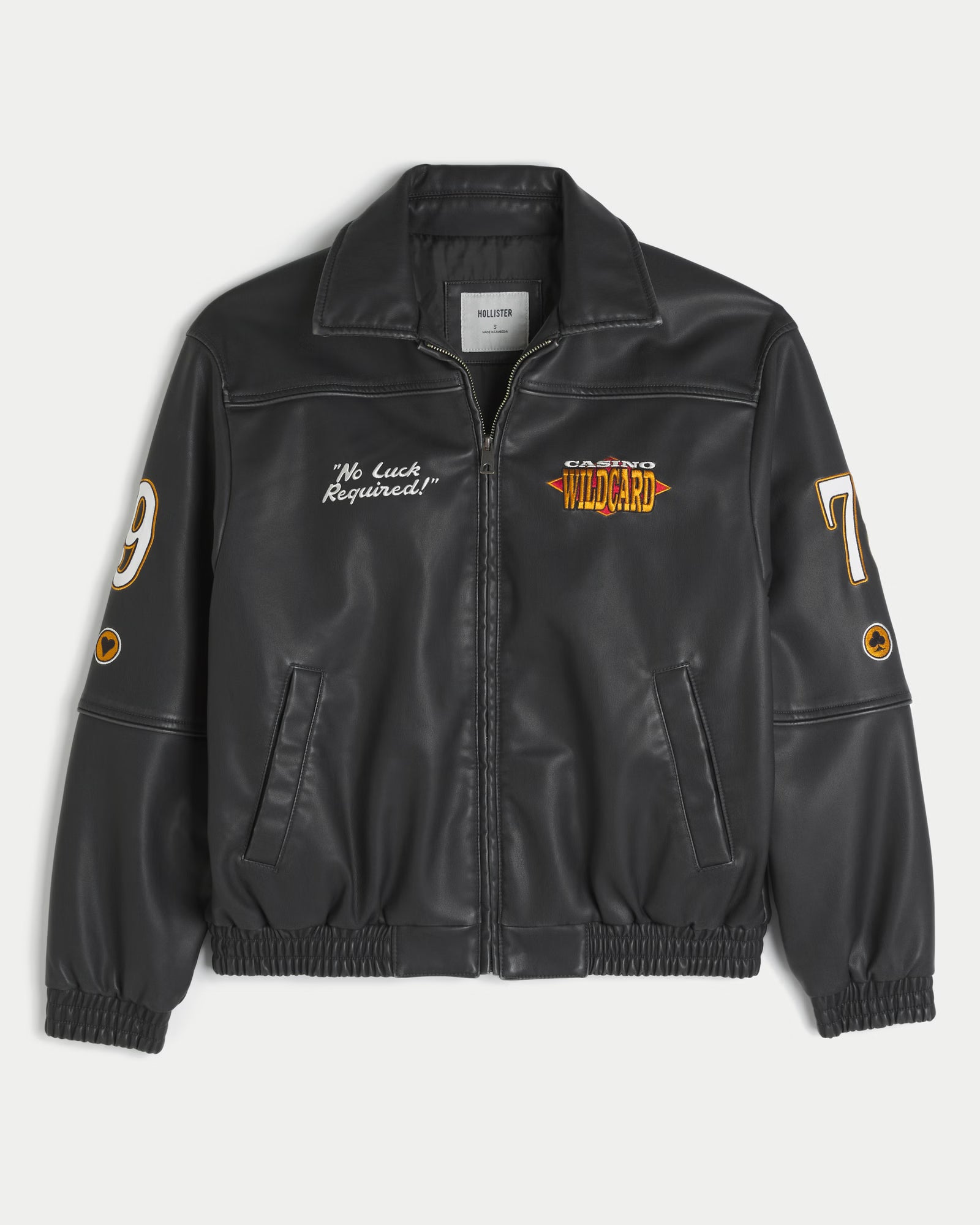 Hollister - Casino Graphic Vegan Leather Jacket