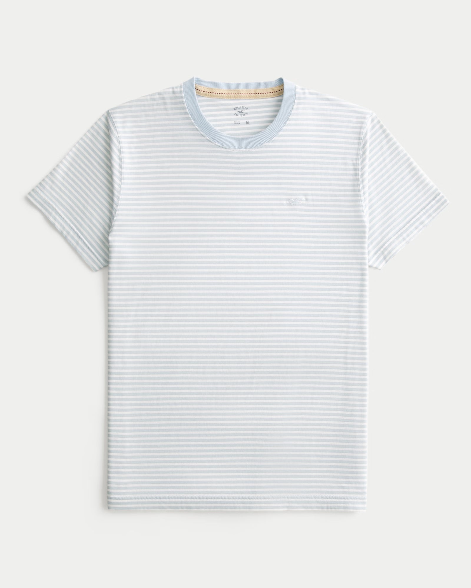 Hollister - Striped Cotton Crew Icon T-Shirt IMMEDIATE