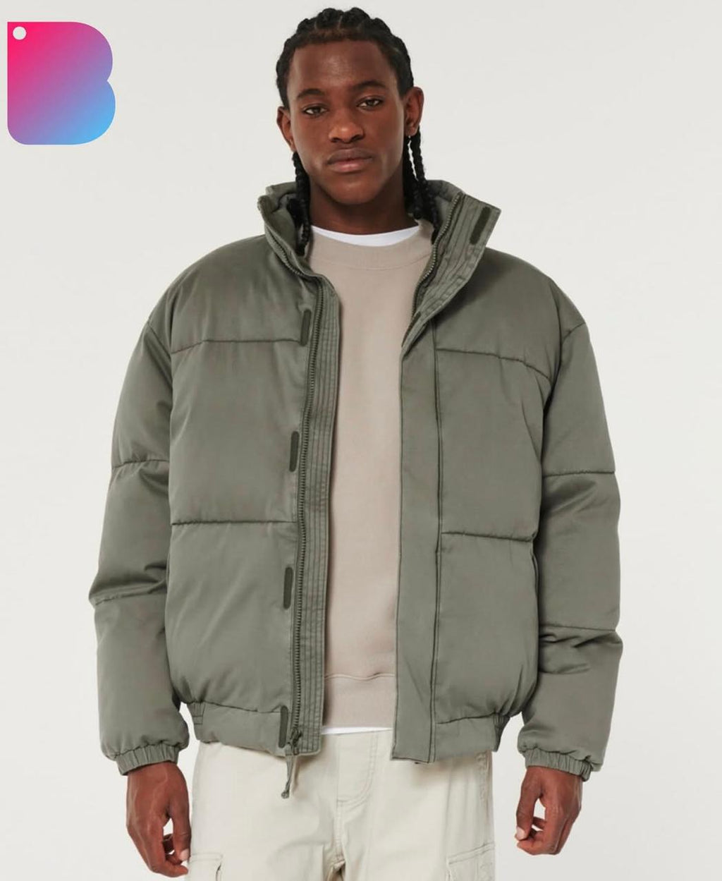Hollister -  Mock-Neck Jacket IMMEDIATE