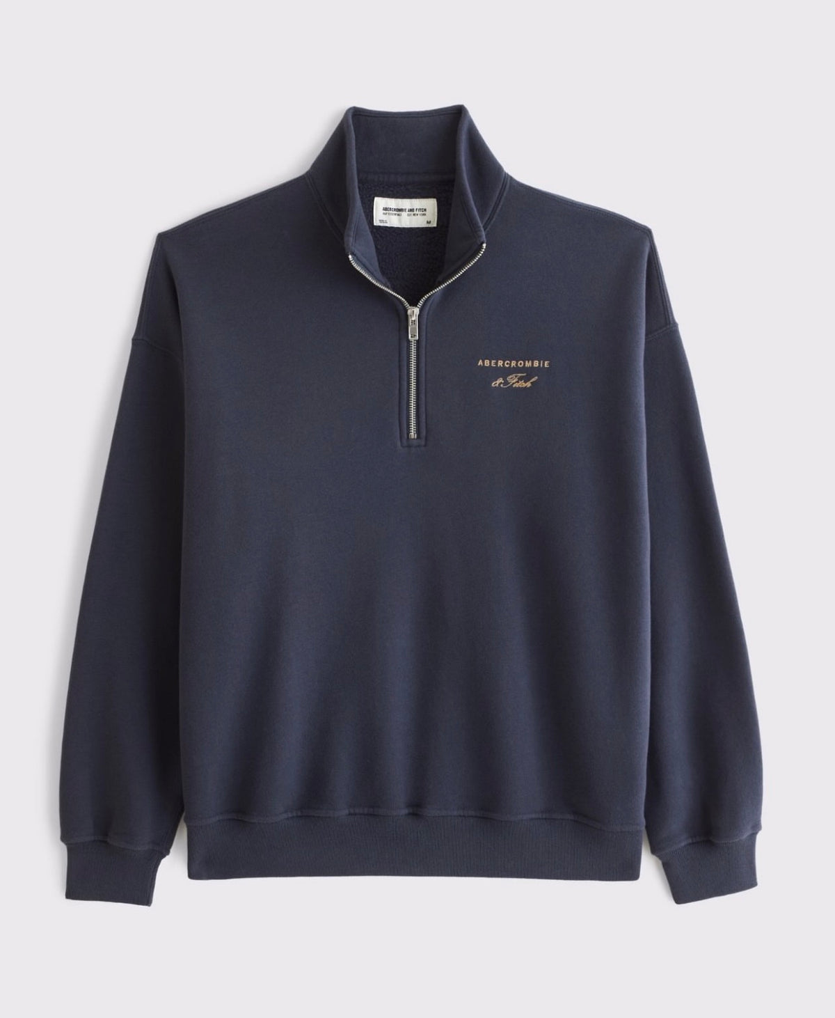 Abercrombie & Fitch - Essential Half-Zip Logo Sweatshirt IMMEDIATE
