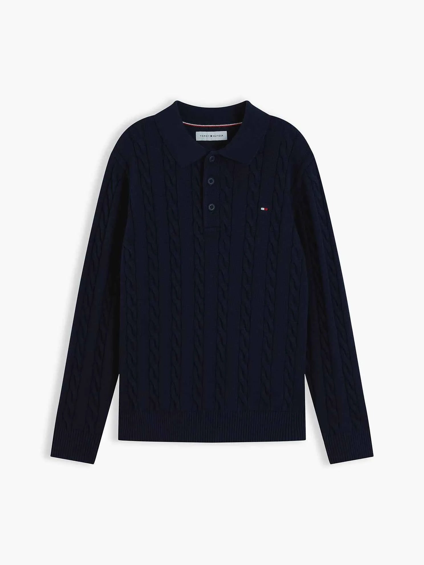 Tommy Hilfiger - Kids' Cable Knit Sweater Polo