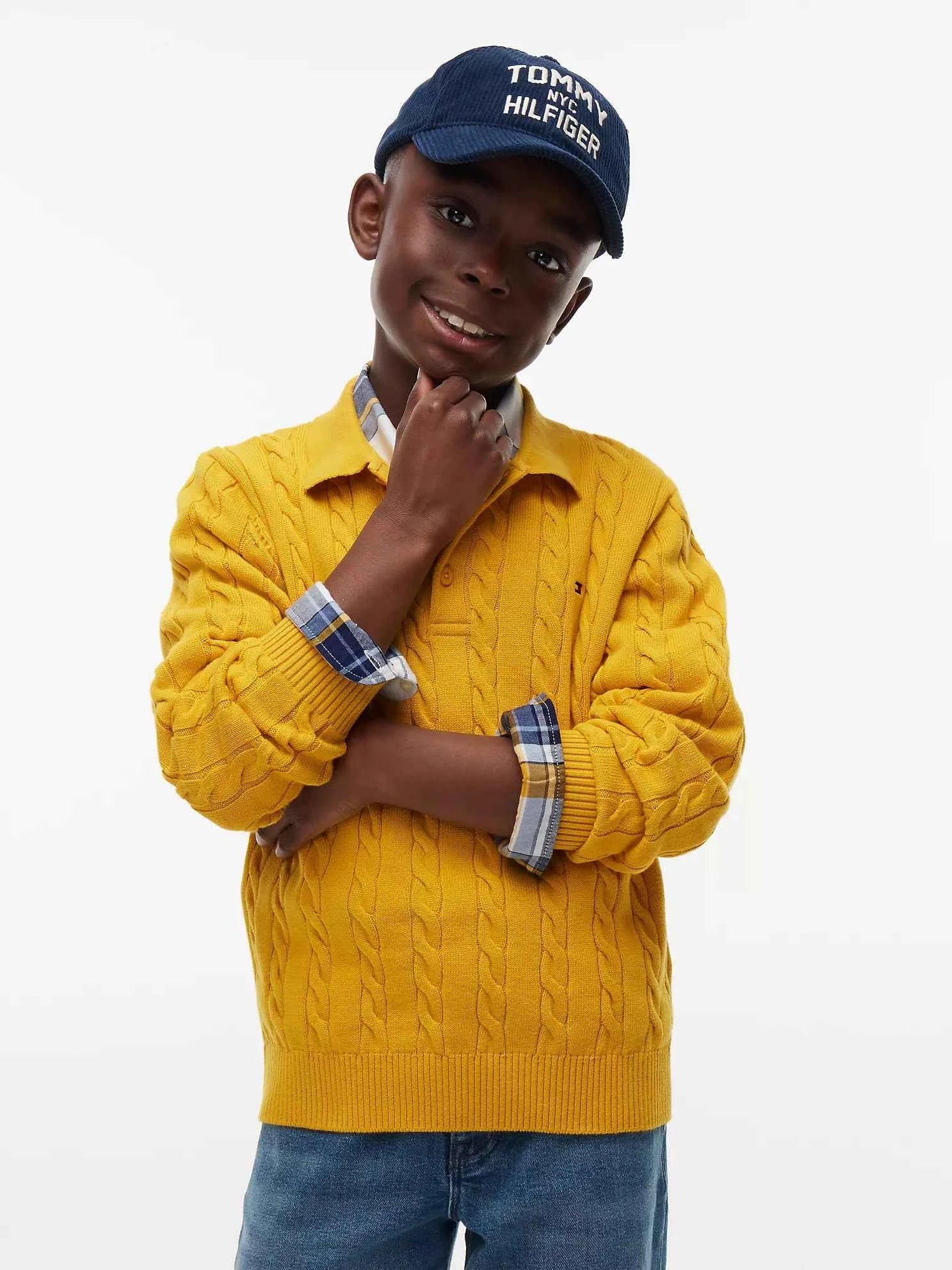 Tommy Hilfiger - Kids' Cable Knit Sweater Polo