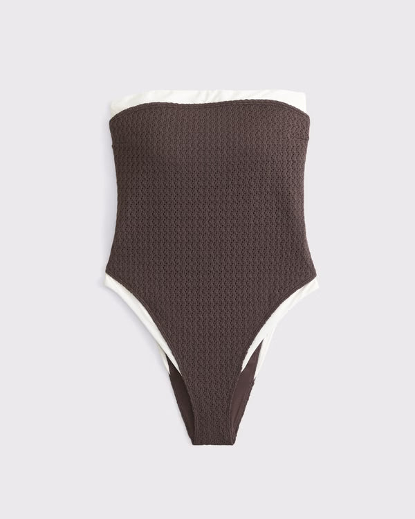 Abercrombie & Fitch - Seersucker Marina One-Piece Swimsuit